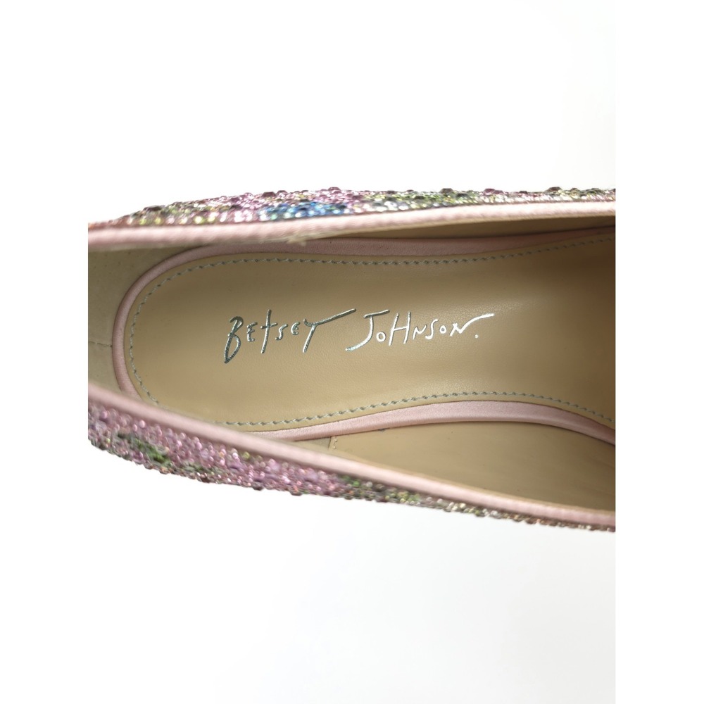 Betsey Johnson Women's 9.5M Aron Floral Bejeweled Rhinestone Penny Loafers - Picture 6 of 8